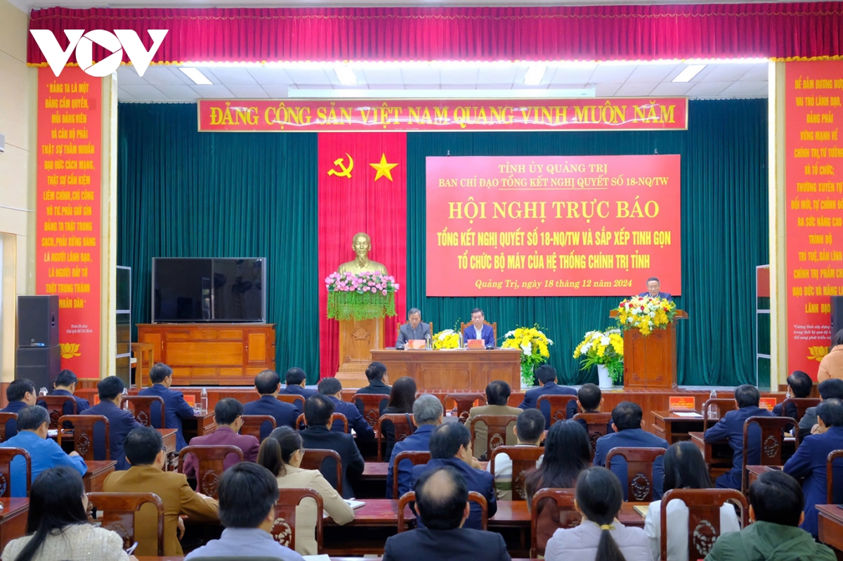 Quảng Trị hoàn thành phương án sắp xếp tổ chức bộ máy trước 15/1/2025